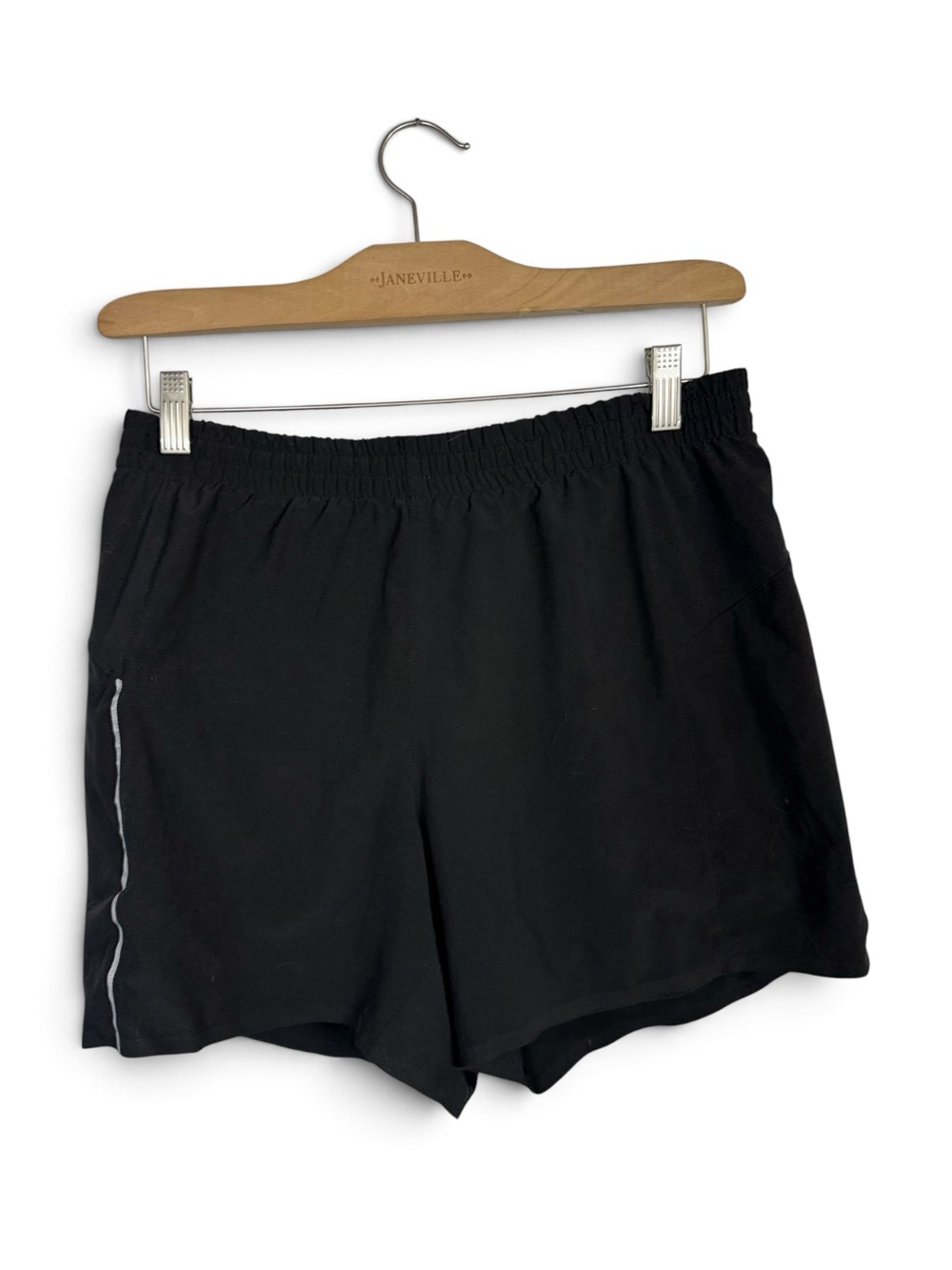 VRST Running Shorts Black Lined Drawstring Pull On Logo M-425 Sz M